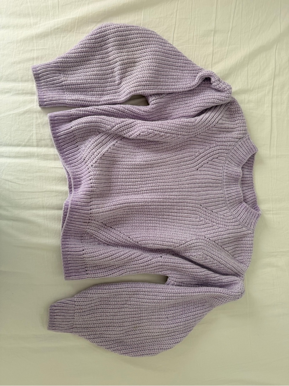Lavender Chunky Knit Women's Sweater